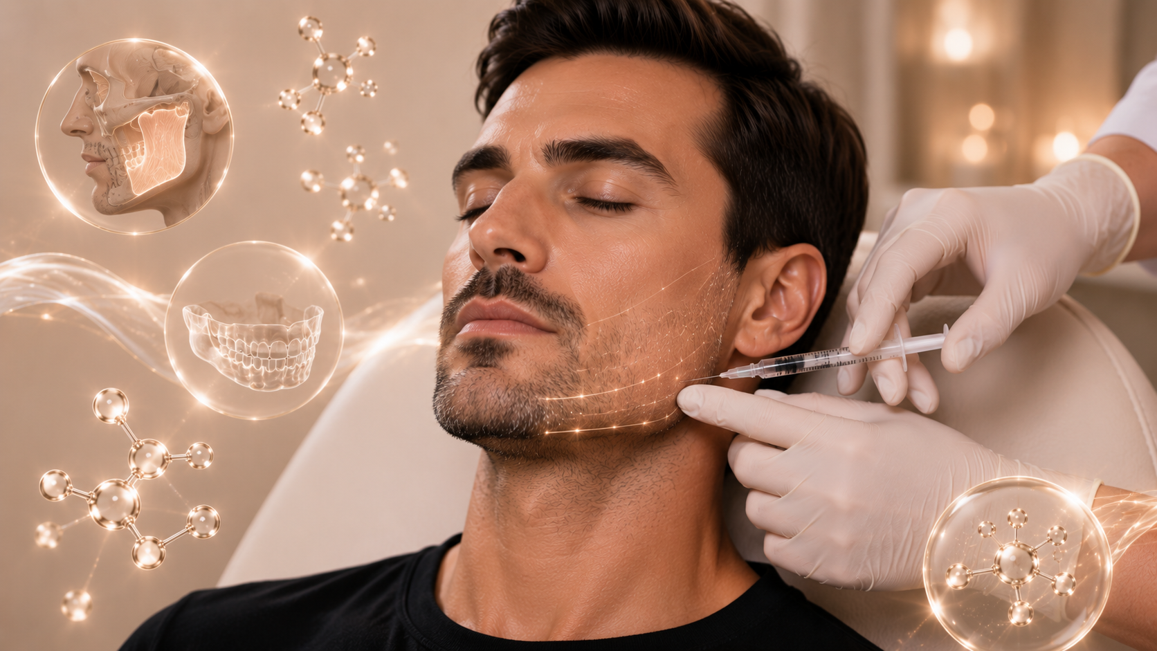 Face slimming / tratament bruxism bărbați